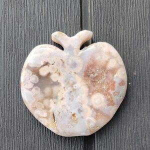 Flower Agate Crystal Apple- Big